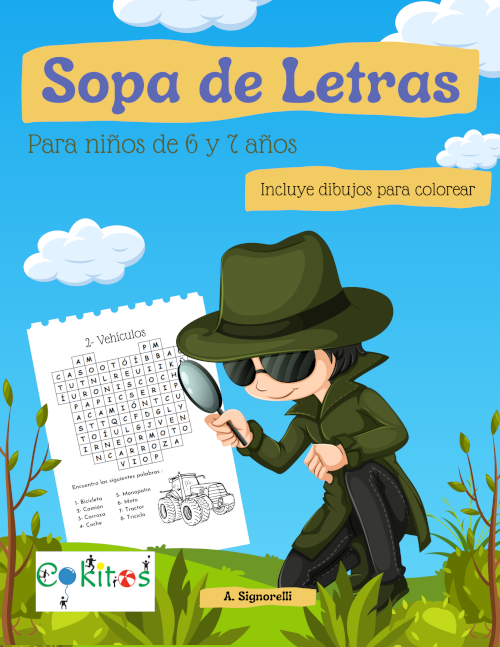 Sopa de letras para niños de 6 a 7 años